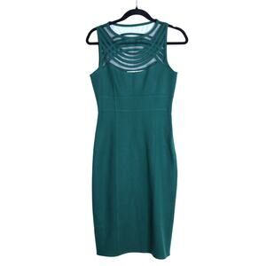 SUSANA MONACO NWT Wool Blend Sheath Mini Dress Malachite Green Women's 4